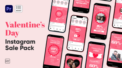 Valentine's Day Animated Sale Promo for Instagram Posts and Stories