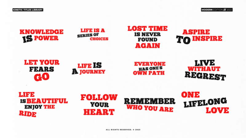 Kinetic Typography Kit, Titles ft. fast typography & kinetic typography ...