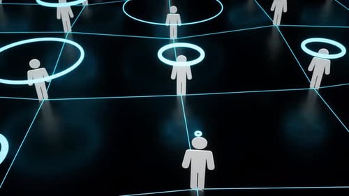 Digital People Network Connection Animation