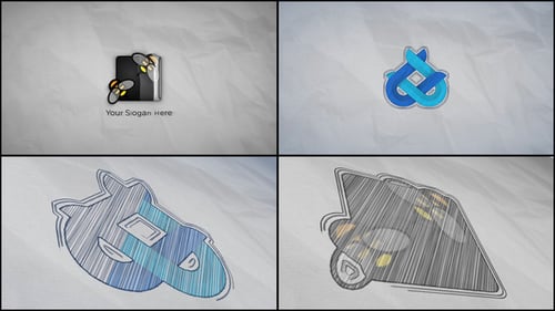 Pencil Sketch Logo Drawing Reveal