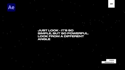 Clean Minimalist Typography Animation for Modern Presentations
