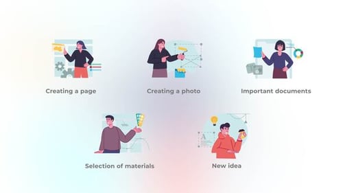 Agencia creativa - Flat concept