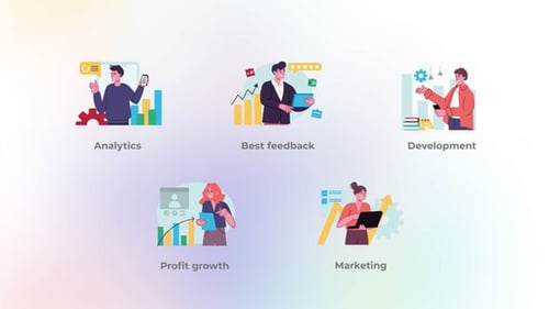 Digital business - Flat concept