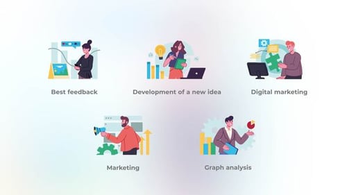 Flat Design Marketing Business Concepts Presentation