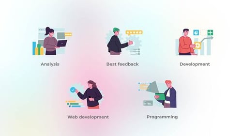 Web development - Flat concept