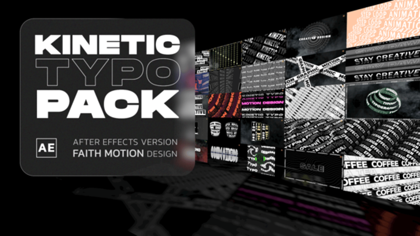 Dynamic Kinetic Typography Template for Modern Motion Design, Titles ft ...