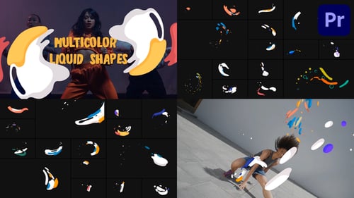 Formas líquidas multicolores para Premiere Pro
