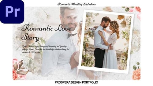 Elegant Wedding Photo Slideshow with Floral Watercolor Transitions