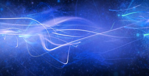 Dynamic Glowing Blue Energy Lines Abstract Background