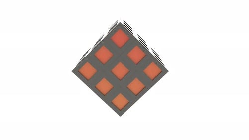 Puzzle Cube Construction Success Business Concept Fake 3d Game Able to Loop Seamless