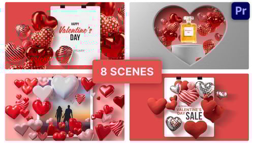 Valentine's Day Romantic Heart Animation Pack
