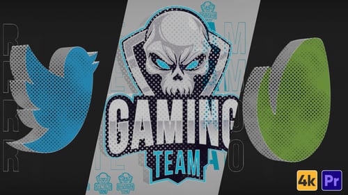 Geometric Abstract Pixel Logo Reveal Animation