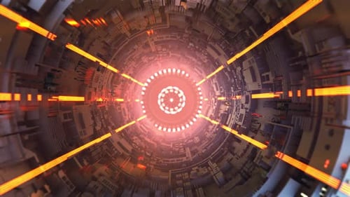 Futuristic Sci-Fi Technology Tunnel Loop Background