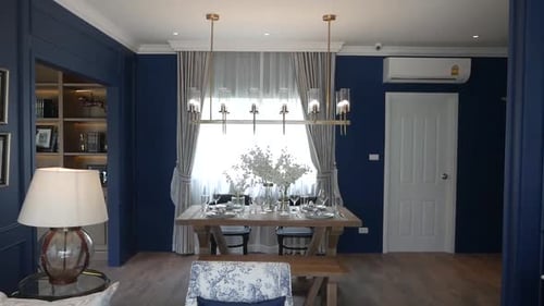 Beautiful Dining Area Fully Furnished with decorative objects