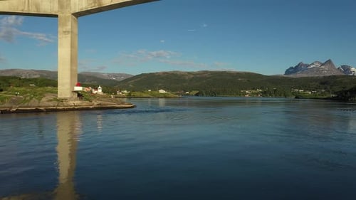 Bridge Over Whirlpools of the Maelstrom of Saltstraumen Nordland Norway