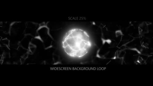 Black Space Network Particles Sphere Vj Breitbildhintergrund