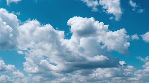 White Clouds Drifting in Blue Sky