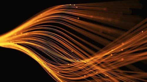 Abstract Flowing Fiber Optic Lines Technology Background