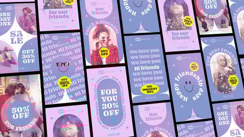 Animated Social Media Stories for Friendship Sale Promos
