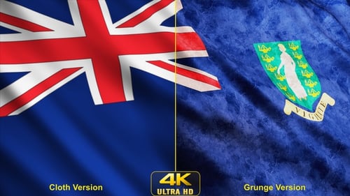 British Virgin Islands National Flag Waving Animation