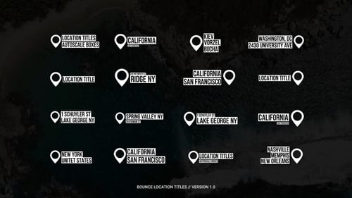 Bounce Location Titles | After Effects