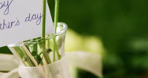 Mother's Day Flowers in Vase with Message