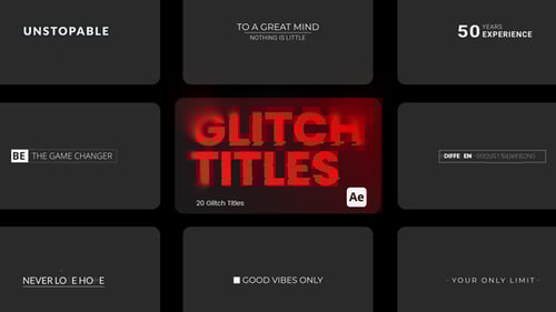 Glitch Titles For After Effects
