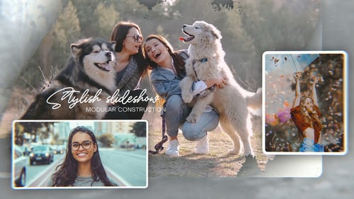 Elegant Cinematic Photo Slideshow with Film Grain Transitions