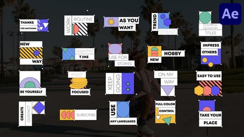 Colorful Geometry Titles for After Effects