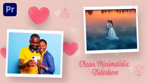 Romantic Love Story Photo Slideshow with Animated Hearts