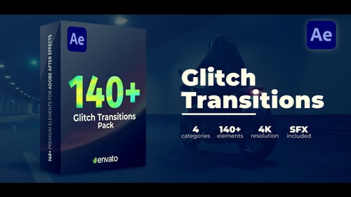 Dynamic Glitch Transitions Pack with Futuristic Effects