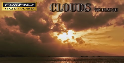 Dramatic Sunset Over the Sea With Cloudy Sky