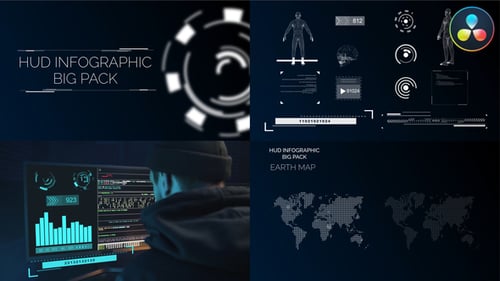 Hud Infographic Big Pack for DaVinci Resolve