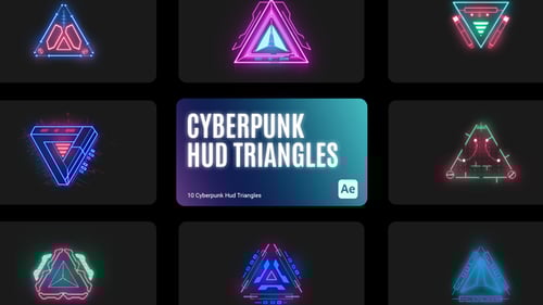 Cyberpunk HUD Triangles for After Effects