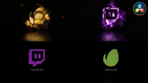 Dynamic Particle Logo Reveal with Glowing Effects and Tagline