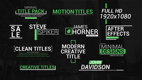 Creative Lower Third Titles