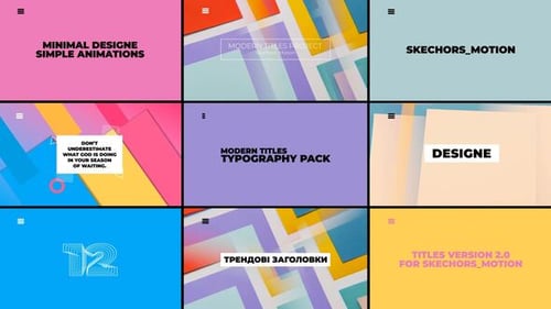 Modern Minimal Animated Titles with Geometric Shapes