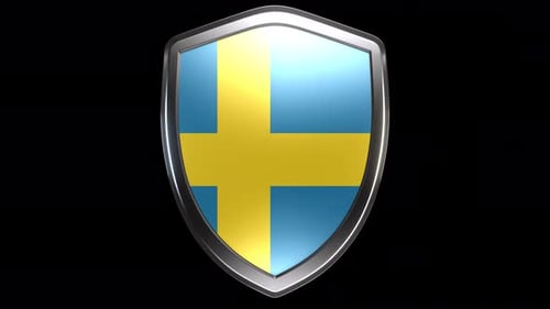 Sweden Emblem Transition with Alpha Channel - 4K Resolution