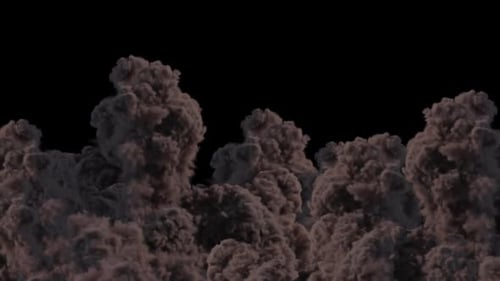 Dynamic Volumetric Smoke Rising Upwards Background
