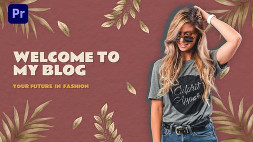 Stylish Blog Intro with Animated Leaves and Modern Typography
