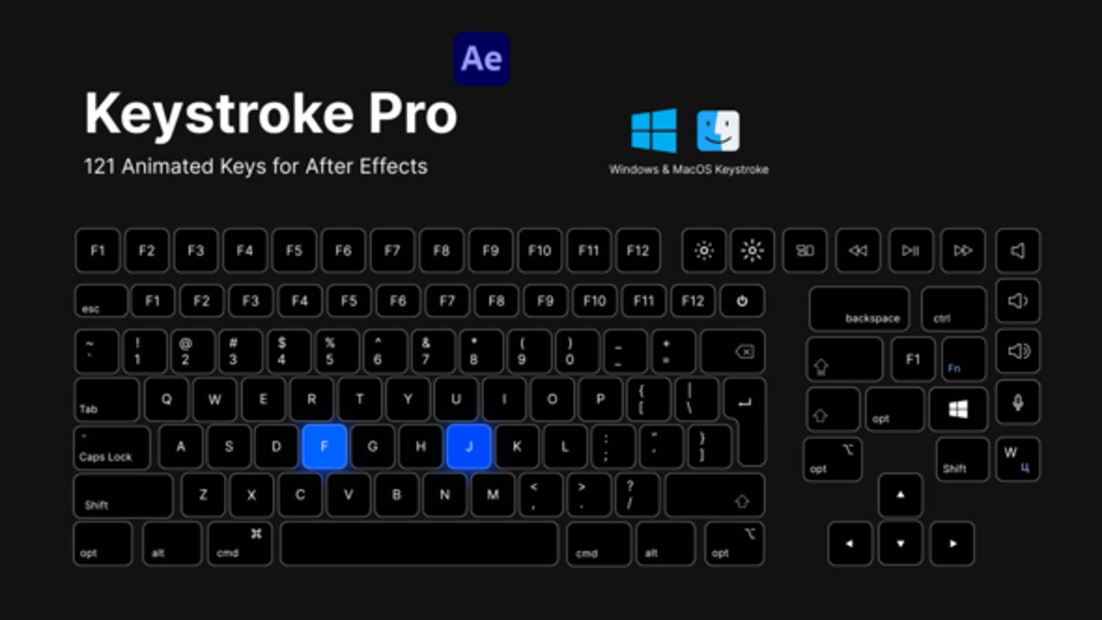 Keystroke Pro for After Effects, Elements ft. keyboard typing ...