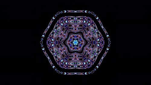 animierte runde Form mehrfarbiger blinkender Lichter auf schwarzem Hintergrund