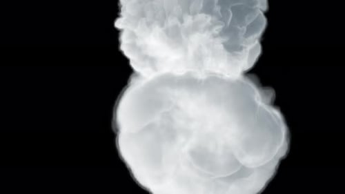 Rising Realistic White Smoke and Fog Cloud Animation
