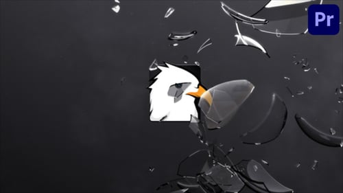 Shattering Glass Logo Reveal with Dynamic Text Opener