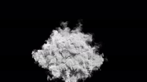 Realistic White Smoke Explosion Burst Transition Effect