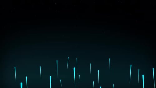 Flug durch die blauen fliegenden Sterne