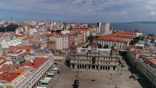 La Coruna Maria Pita Square Spain