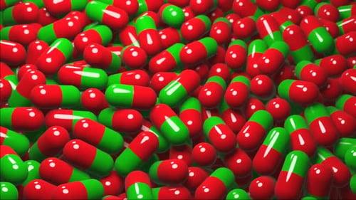 Píldoras médicas, cápsulas | Animación farmacéutica | Antibióticos y vitaminas | HD
