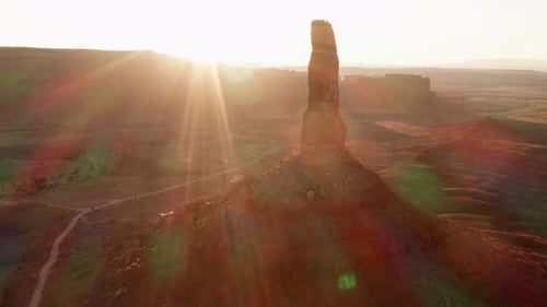 Aerial shot of the amazing rock formations on southern Utah.