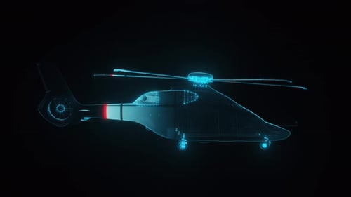 The Helicopter Hologram 4k